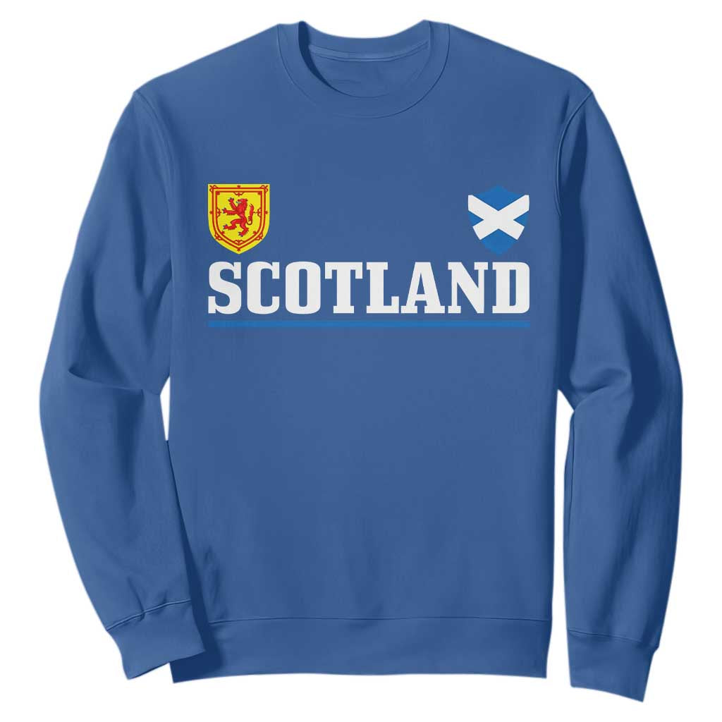 Scotland Dual Crest Lion Rampant Shield Saltire Flag Sweatshirt Football Fans Match Day