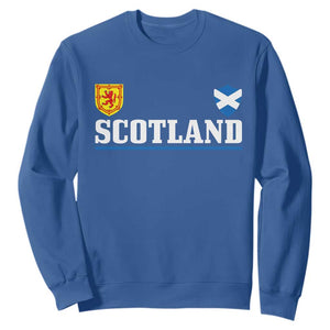 Scotland Dual Crest Lion Rampant Shield Saltire Flag Sweatshirt Football Fans Match Day