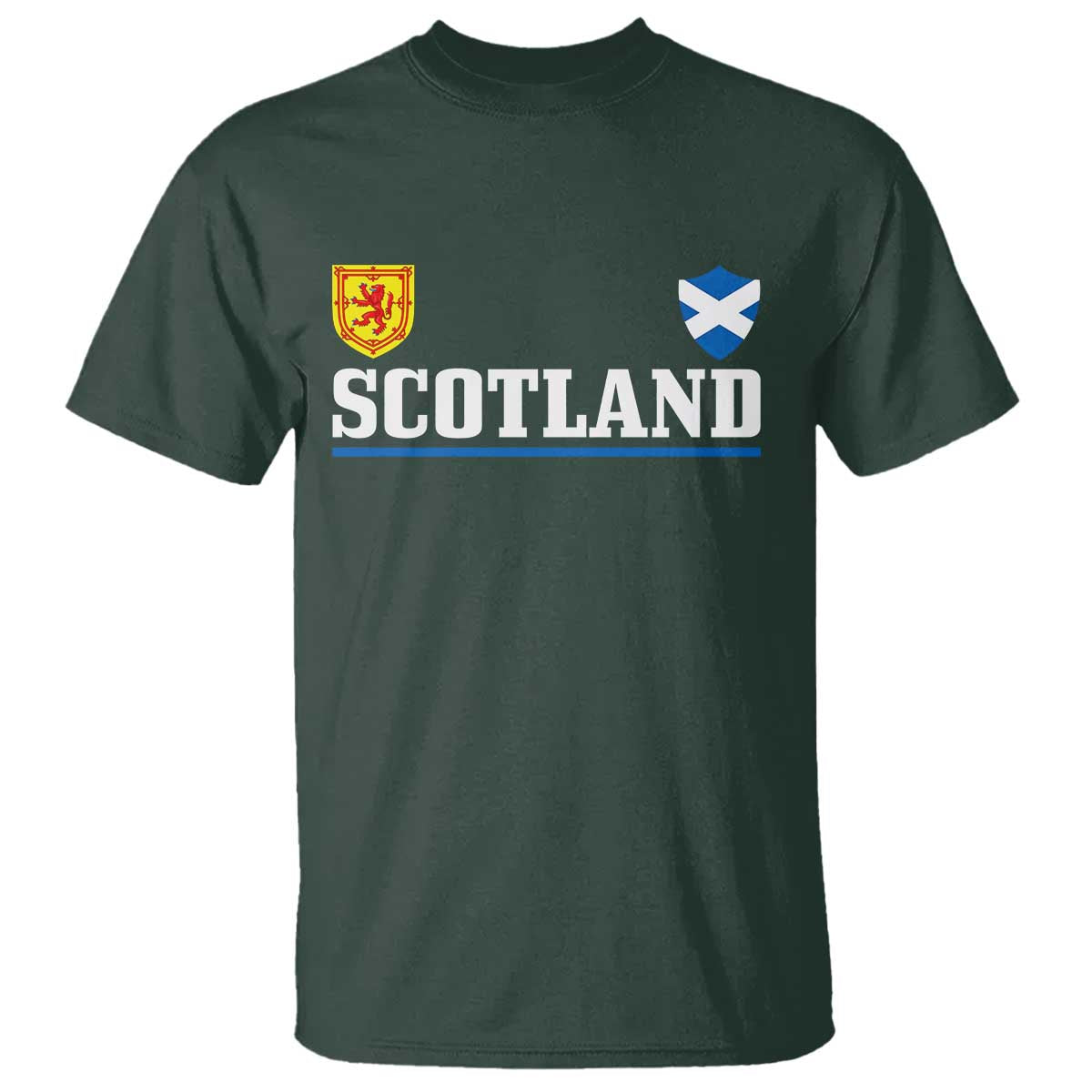 Scotland Dual Crest Lion Rampant Shield Saltire Flag T Shirt Football Fans Match Day