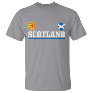 Scotland Dual Crest Lion Rampant Shield Saltire Flag T Shirt Football Fans Match Day