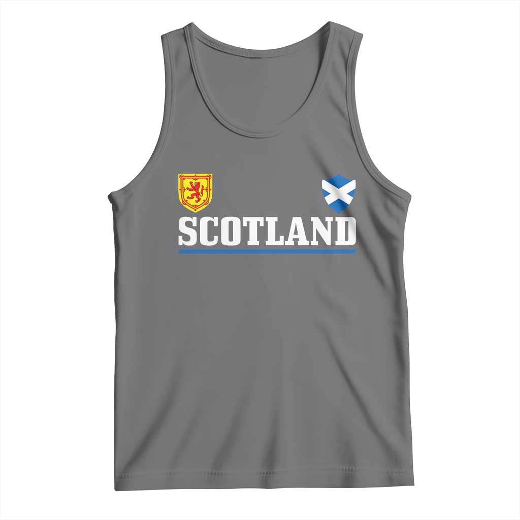 Scotland Dual Crest Lion Rampant Shield Saltire Flag Tank Top Football Fans Match Day