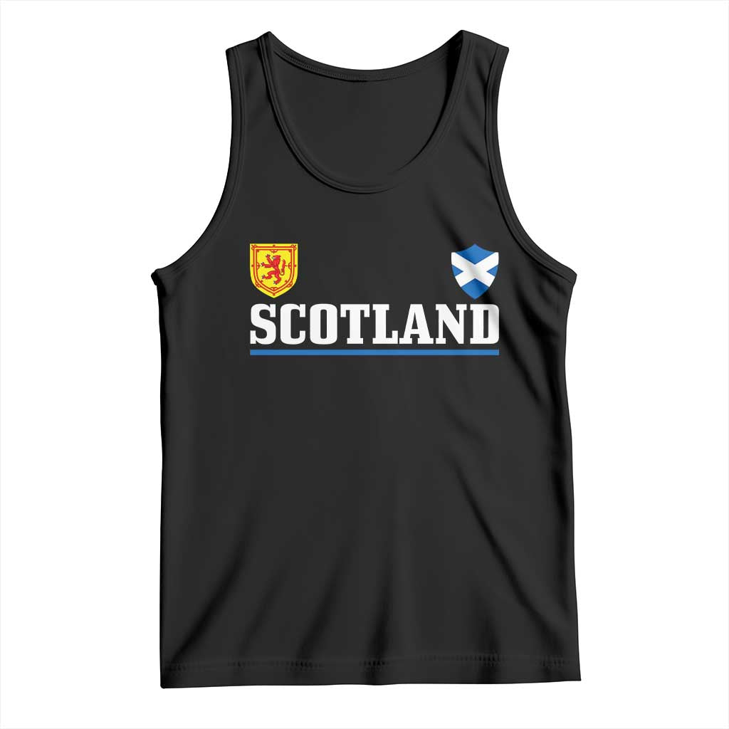 Scotland Dual Crest Lion Rampant Shield Saltire Flag Tank Top Football Fans Match Day