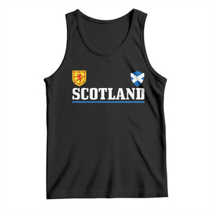 Scotland Dual Crest Lion Rampant Shield Saltire Flag Tank Top Football Fans Match Day