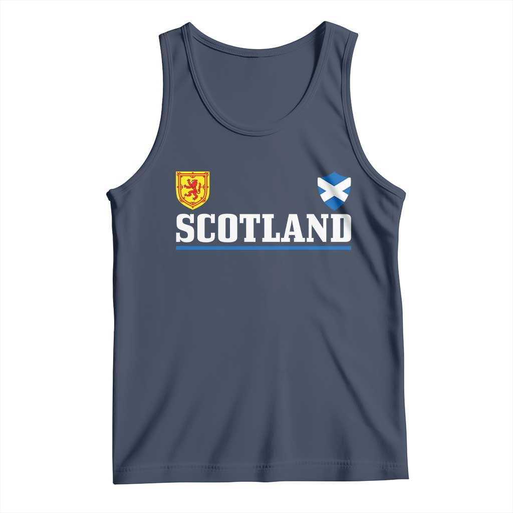 Scotland Dual Crest Lion Rampant Shield Saltire Flag Tank Top Football Fans Match Day