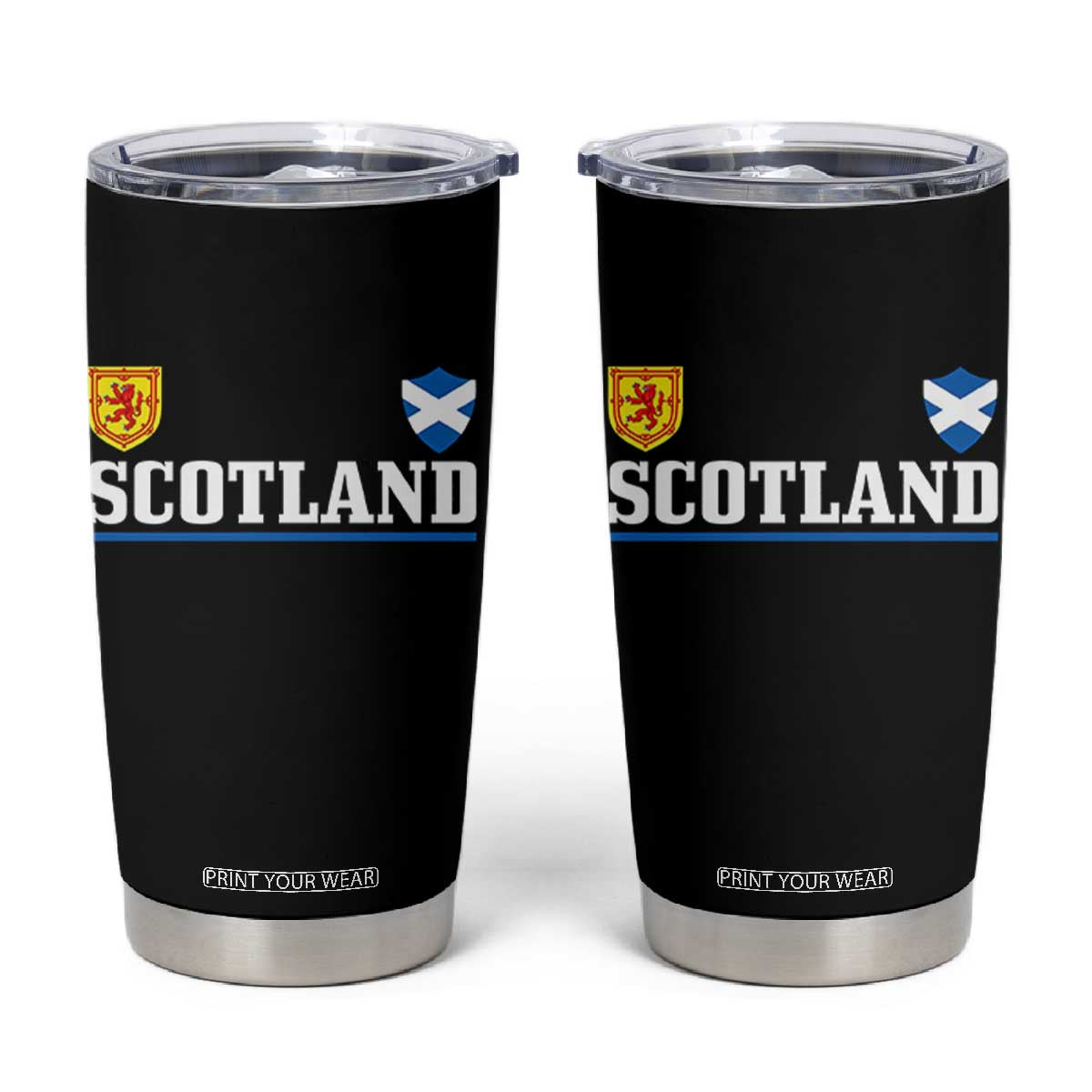 Scotland Dual Crest Lion Rampant Shield Saltire Flag Tumbler Cup Football Fans Match Day
