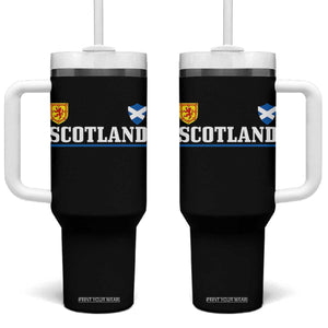 Scotland Dual Crest Lion Rampant Shield Saltire Flag Tumbler With Handle Football Fans Match Day