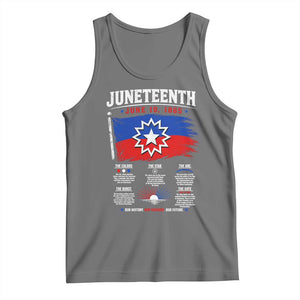 Educational Juneteenth Flag Symbolism Infographic Tank Top Freedom Day June 19 1865 History Meaning
