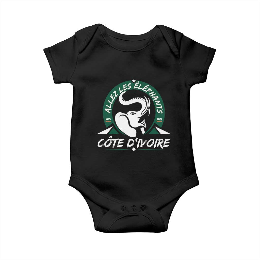 Allez Les Elephants Cote d'Ivoire Soccer Fan Baby Onesie Ivory Coast Pride Football Lovers