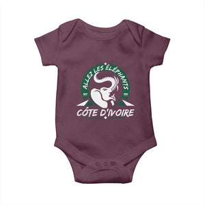 Allez Les Elephants Cote d'Ivoire Soccer Fan Baby Onesie Ivory Coast Pride Football Lovers