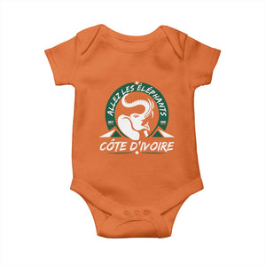 Allez Les Elephants Cote d'Ivoire Soccer Fan Baby Onesie Ivory Coast Pride Football Lovers