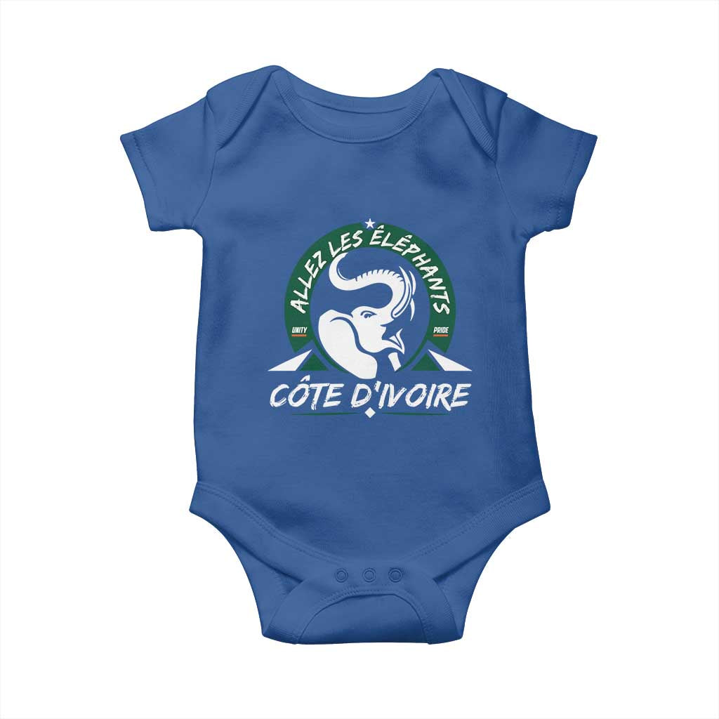 Allez Les Elephants Cote d'Ivoire Soccer Fan Baby Onesie Ivory Coast Pride Football Lovers