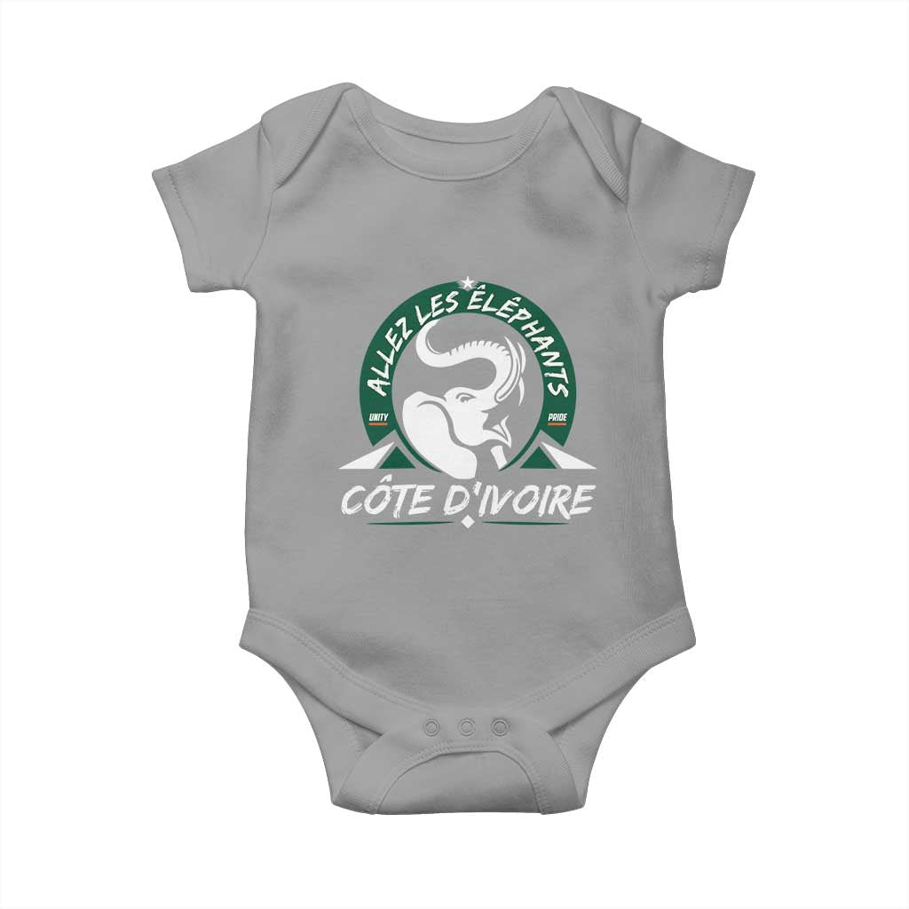 Allez Les Elephants Cote d'Ivoire Soccer Fan Baby Onesie Ivory Coast Pride Football Lovers