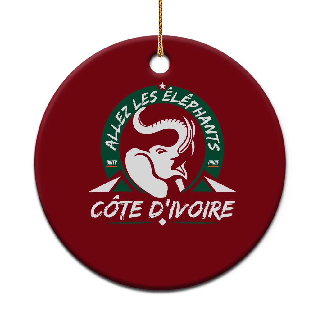 Allez Les Elephants Cote d'Ivoire Soccer Fan Ceramic Ornament Ivory Coast Pride Football Lovers