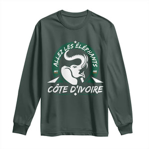 Allez Les Elephants Cote d'Ivoire Soccer Fan Long Sleeve Shirt Ivory Coast Pride Football Lovers