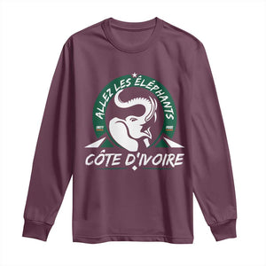 Allez Les Elephants Cote d'Ivoire Soccer Fan Long Sleeve Shirt Ivory Coast Pride Football Lovers