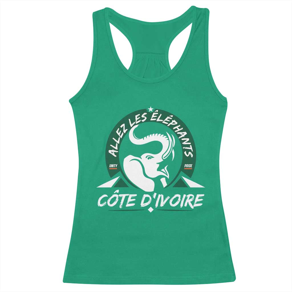 Allez Les Elephants Cote d'Ivoire Soccer Fan Racerback Tank Top Ivory Coast Pride Football Lovers