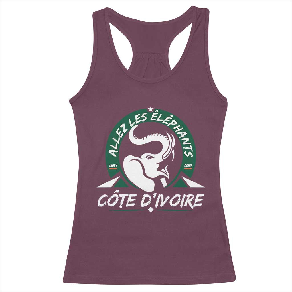 Allez Les Elephants Cote d'Ivoire Soccer Fan Racerback Tank Top Ivory Coast Pride Football Lovers