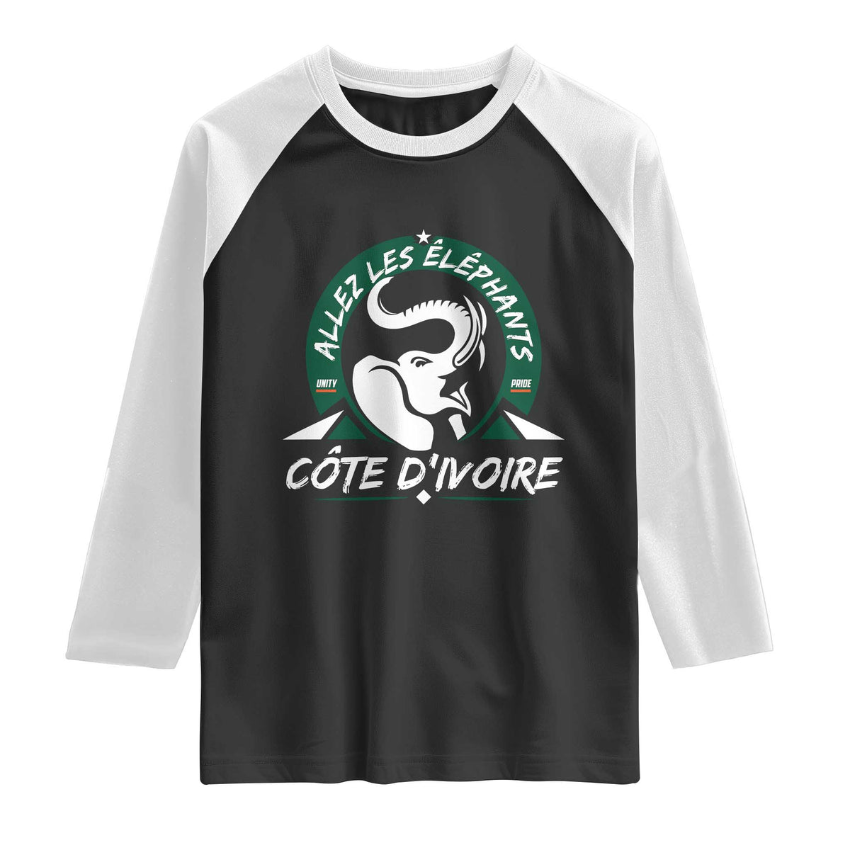 Allez Les Elephants Cote d'Ivoire Soccer Fan Raglan Shirt Ivory Coast Pride Football Lovers