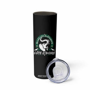 Allez Les Elephants Cote d'Ivoire Soccer Fan Skinny Tumbler Ivory Coast Pride Football Lovers