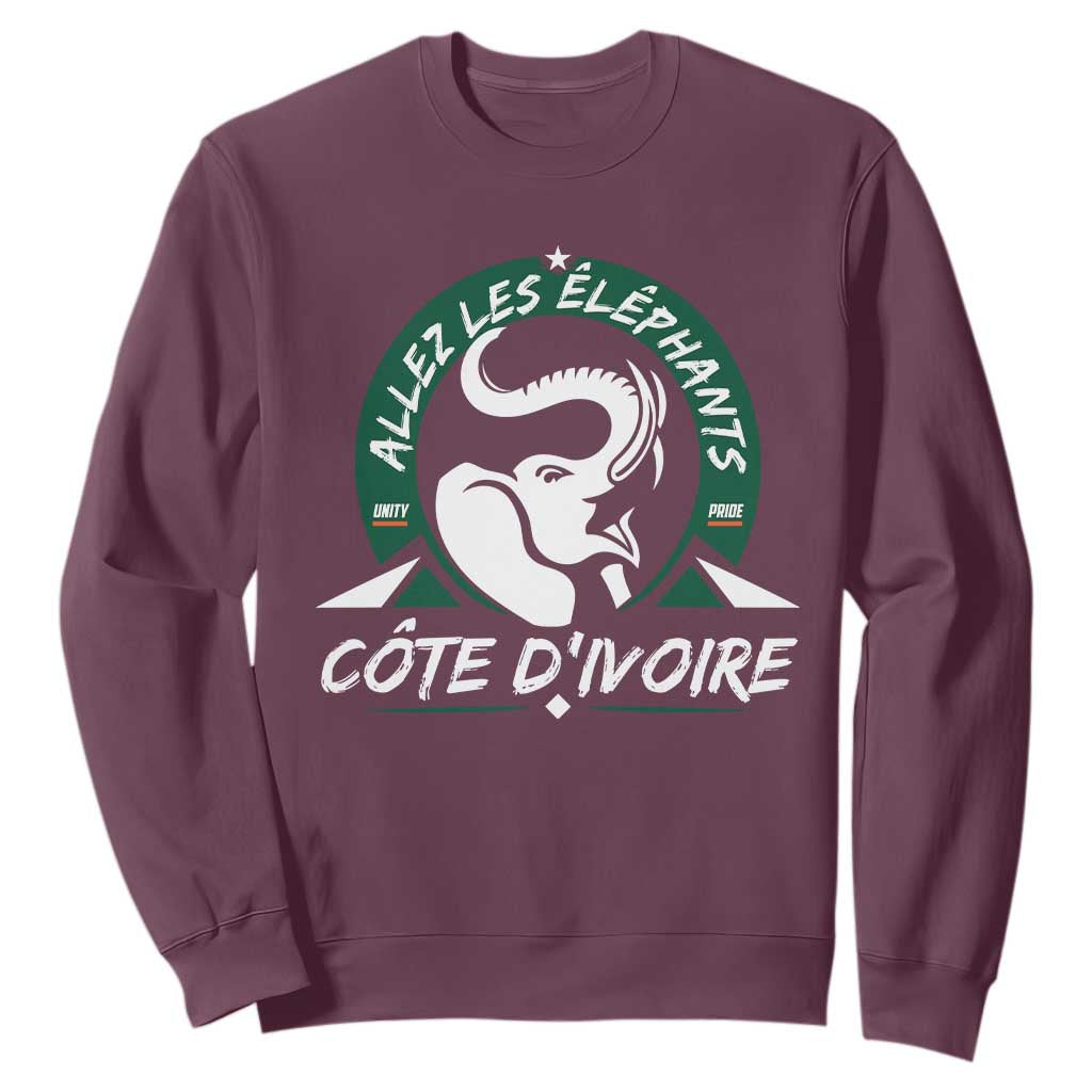 Allez Les Elephants Cote d'Ivoire Soccer Fan Sweatshirt Ivory Coast Pride Football Lovers