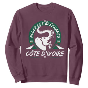 Allez Les Elephants Cote d'Ivoire Soccer Fan Sweatshirt Ivory Coast Pride Football Lovers