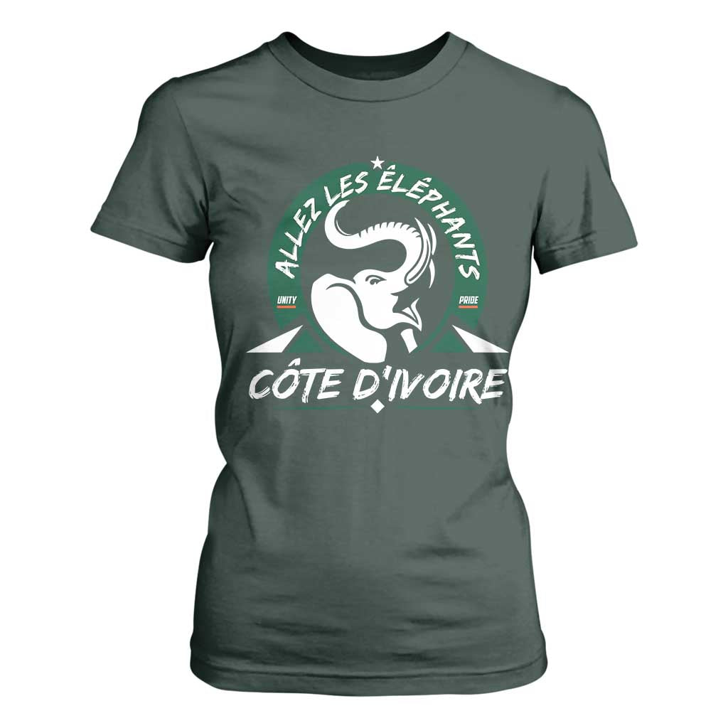 Allez Les Elephants Cote d'Ivoire Soccer Fan T Shirt For Women Ivory Coast Pride Football Lovers