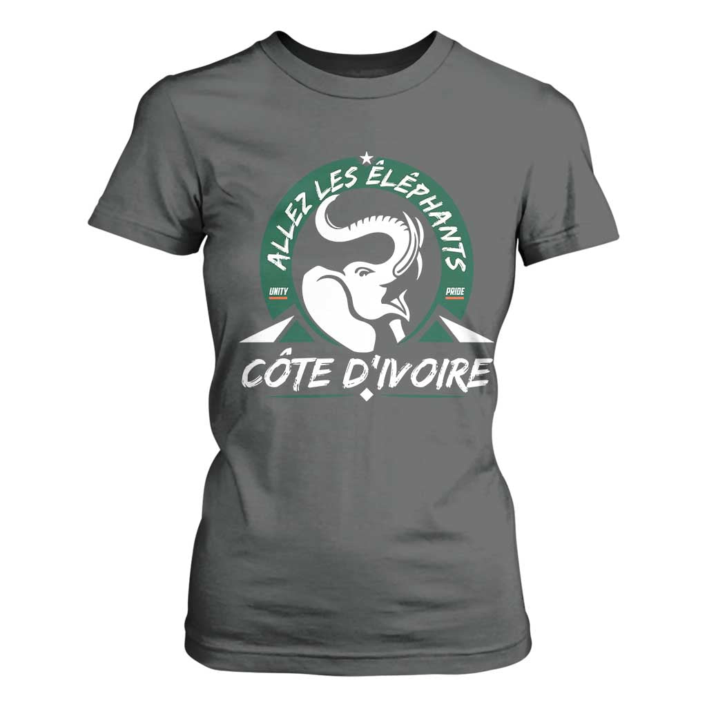 Allez Les Elephants Cote d'Ivoire Soccer Fan T Shirt For Women Ivory Coast Pride Football Lovers