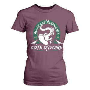 Allez Les Elephants Cote d'Ivoire Soccer Fan T Shirt For Women Ivory Coast Pride Football Lovers
