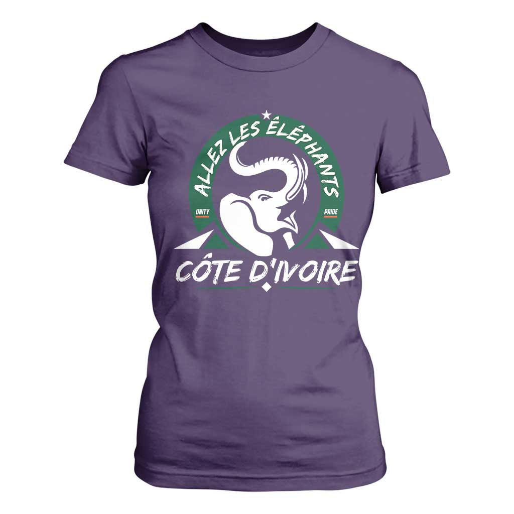 Allez Les Elephants Cote d'Ivoire Soccer Fan T Shirt For Women Ivory Coast Pride Football Lovers