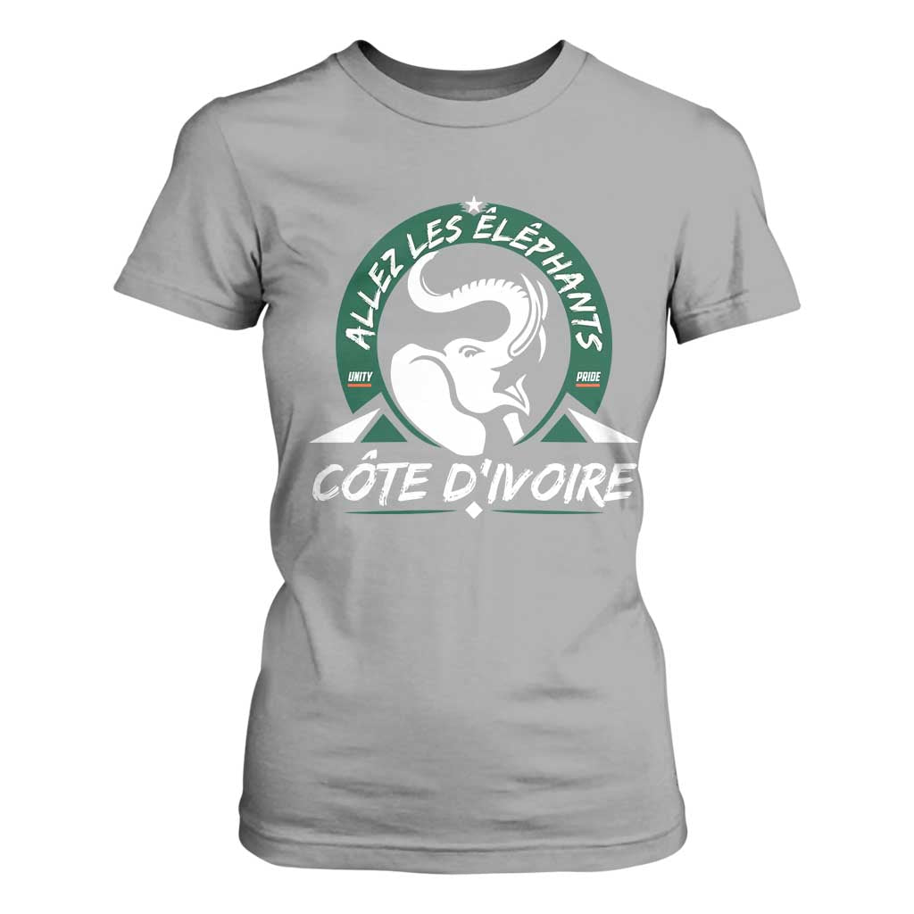 Allez Les Elephants Cote d'Ivoire Soccer Fan T Shirt For Women Ivory Coast Pride Football Lovers