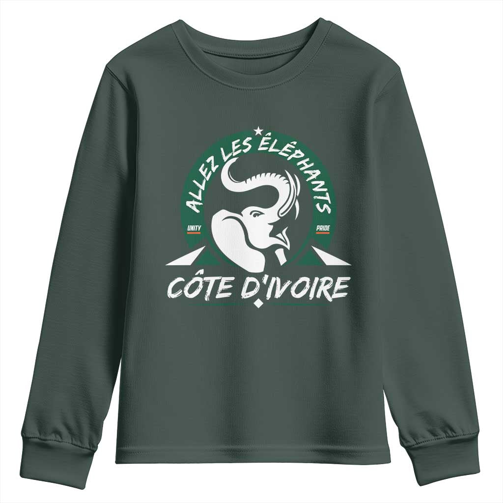 Allez Les Elephants Cote d'Ivoire Soccer Fan Youth Sweatshirt Ivory Coast Pride Football Lovers