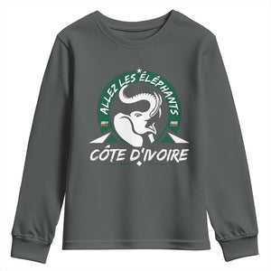Allez Les Elephants Cote d'Ivoire Soccer Fan Youth Sweatshirt Ivory Coast Pride Football Lovers