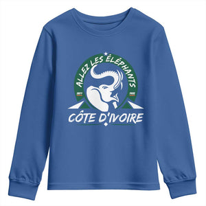 Allez Les Elephants Cote d'Ivoire Soccer Fan Youth Sweatshirt Ivory Coast Pride Football Lovers