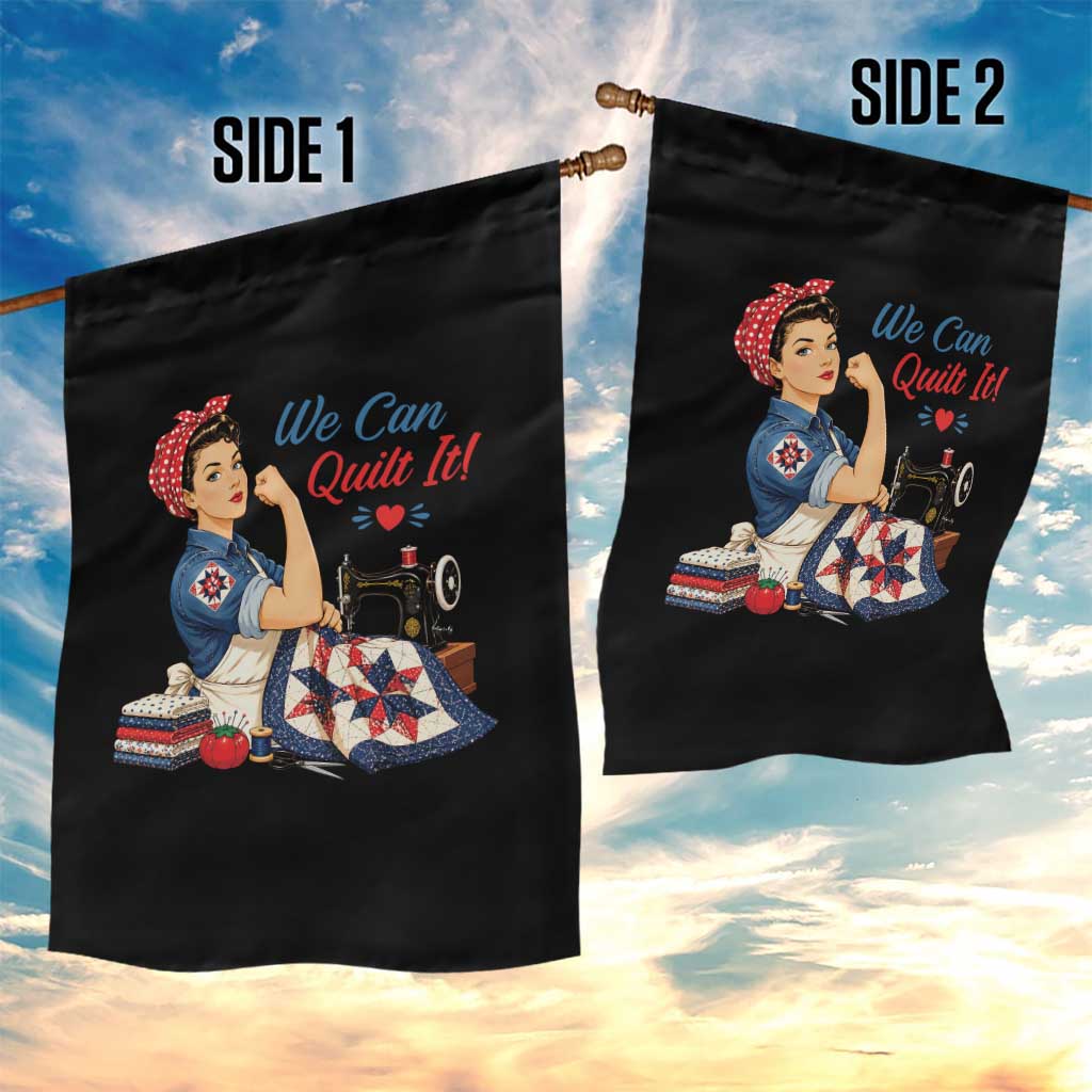 Funny Rosie We Can Quilt It Garden Flag Quilting Sewing Crafty Joke