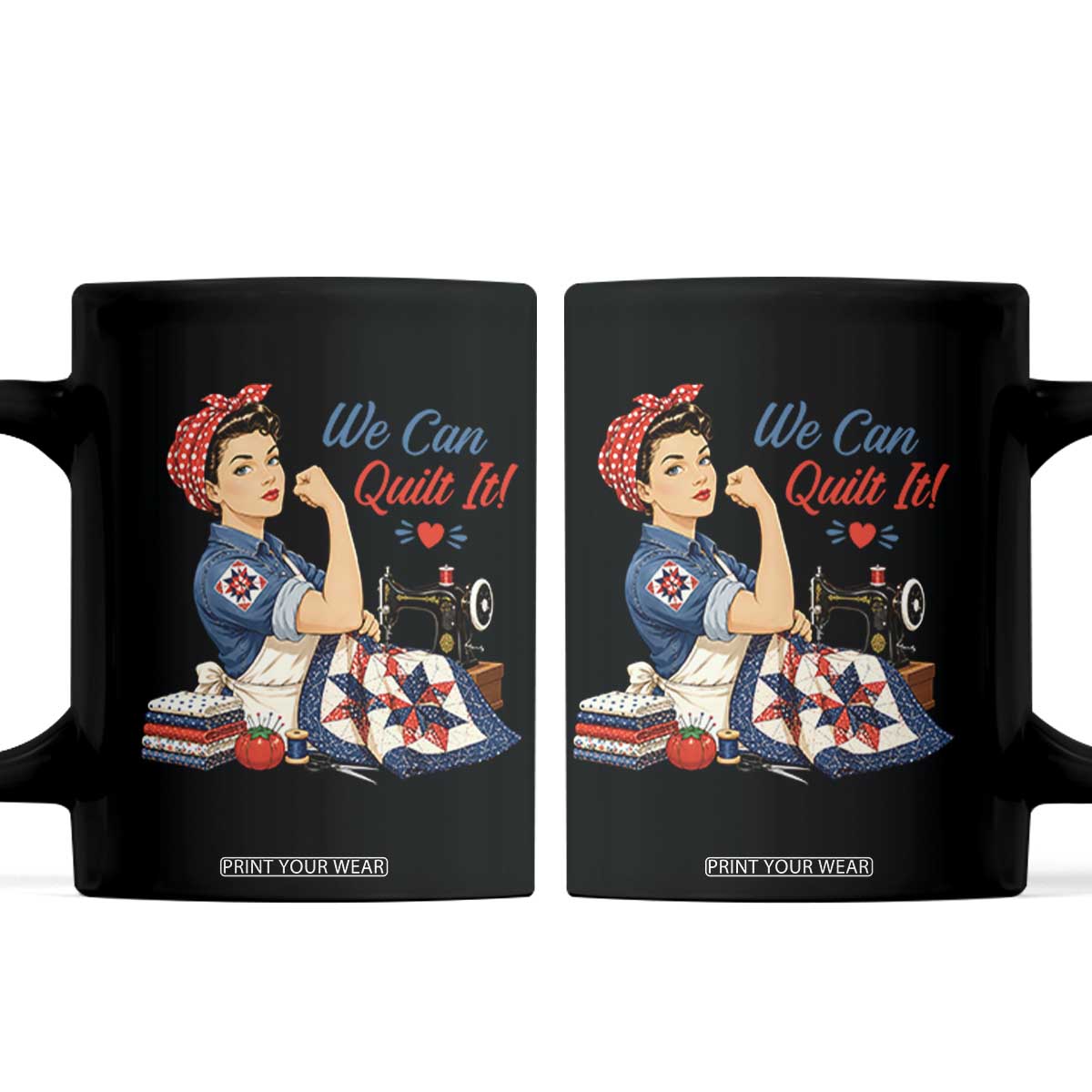 Funny Rosie We Can Quilt It Coffee Mug Quilting Sewing Crafty Joke