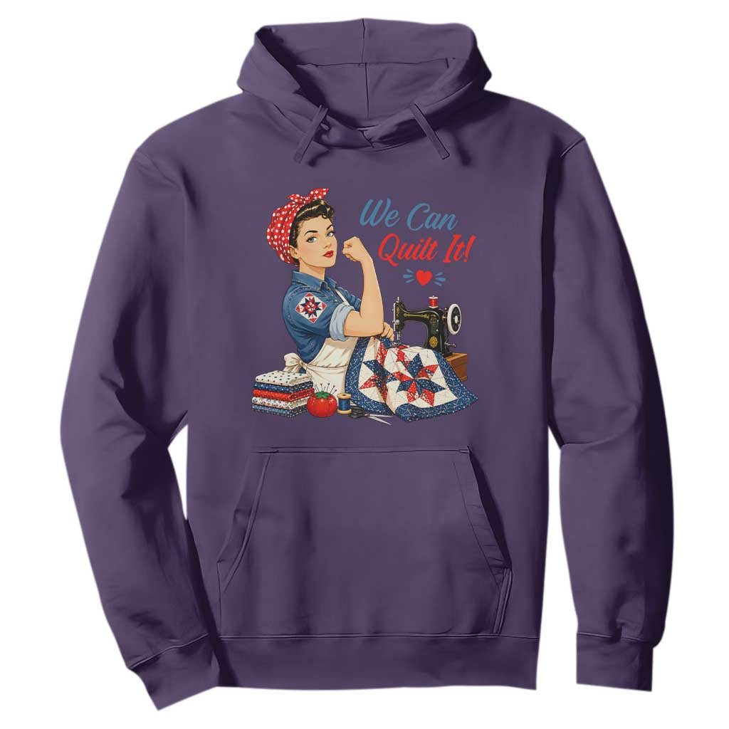 Funny Rosie We Can Quilt It Hoodie Quilting Sewing Crafty Joke