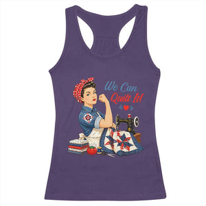 Funny Rosie We Can Quilt It Racerback Tank Top Quilting Sewing Crafty Joke