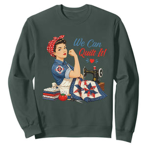 Funny Rosie We Can Quilt It Sweatshirt Quilting Sewing Crafty Joke