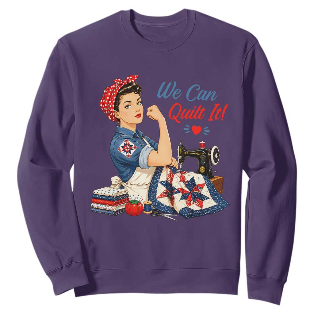 Funny Rosie We Can Quilt It Sweatshirt Quilting Sewing Crafty Joke