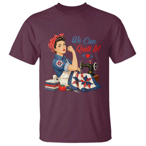 Funny Rosie We Can Quilt It T Shirt Quilting Sewing Crafty Joke