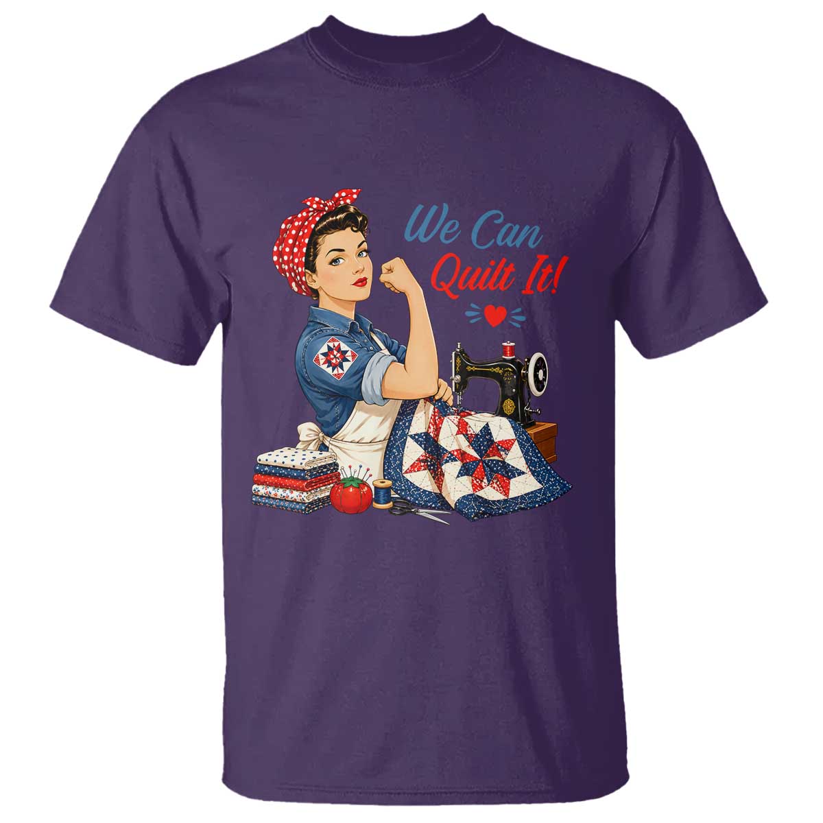 Funny Rosie We Can Quilt It T Shirt Quilting Sewing Crafty Joke