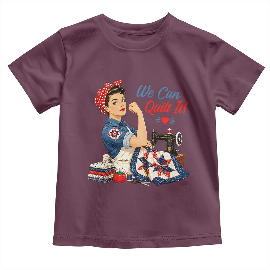 Funny Rosie We Can Quilt It Toddler T Shirt Quilting Sewing Crafty Joke