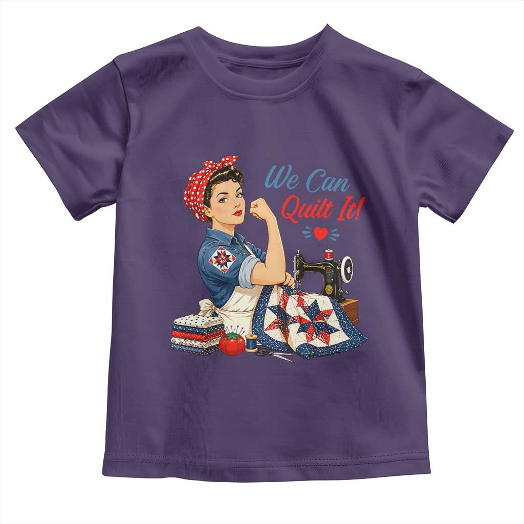 Funny Rosie We Can Quilt It Toddler T Shirt Quilting Sewing Crafty Joke