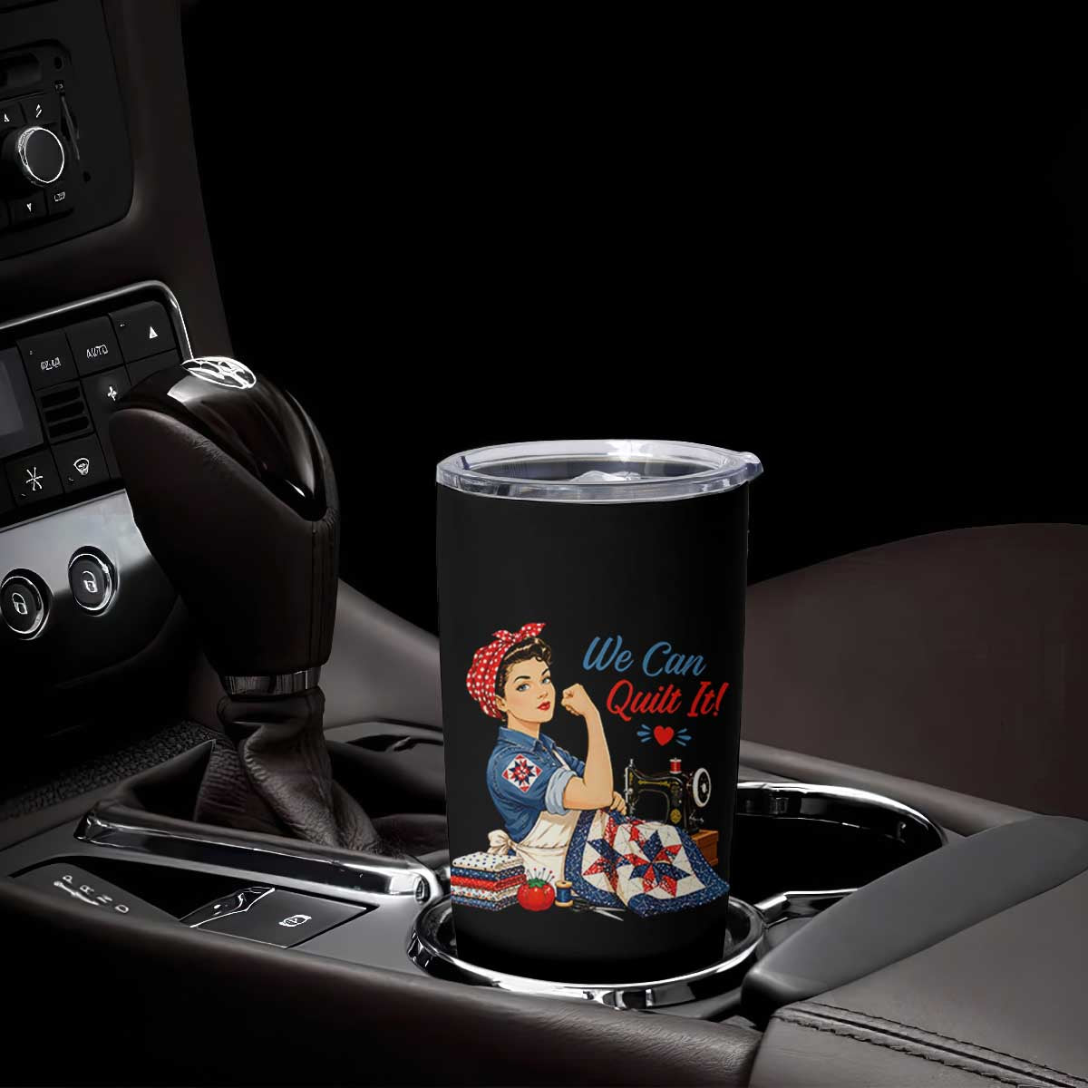 Funny Rosie We Can Quilt It Tumbler Cup Quilting Sewing Crafty Joke