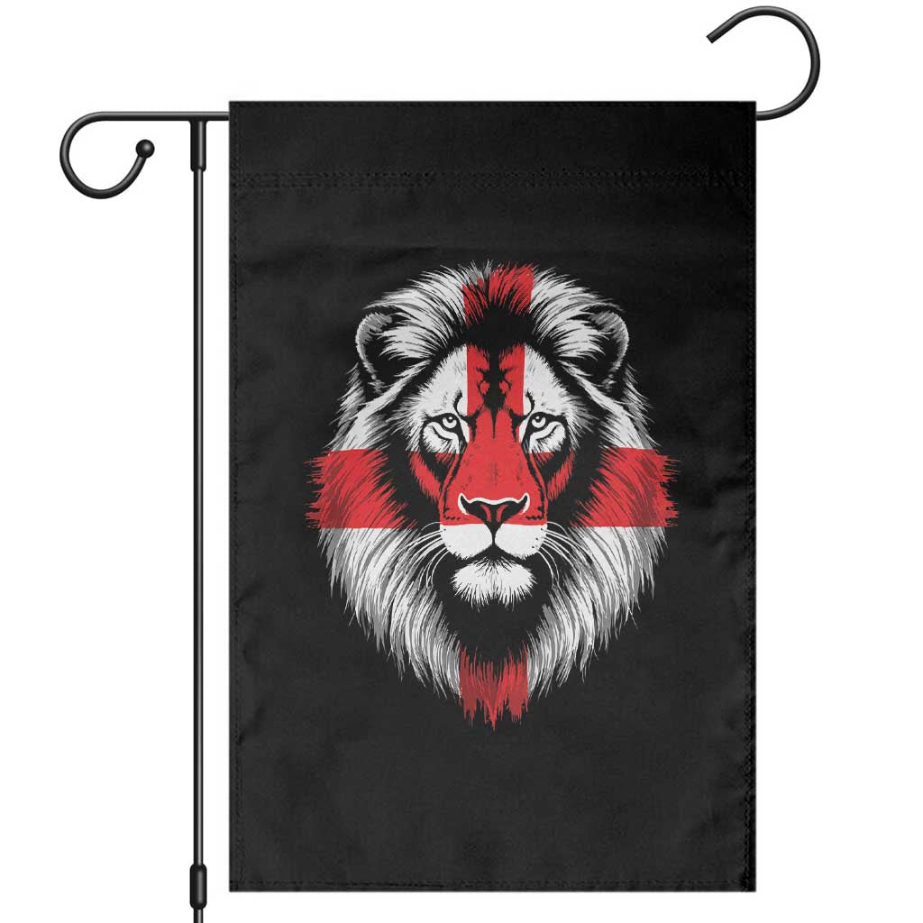 Majestic England Lion Face Graphic Garden Flag Patriotic St. Georges Cross British Pride Heritage