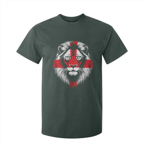 Majestic England Lion Face Graphic T Shirt For Kid Patriotic St. Georges Cross British Pride Heritage