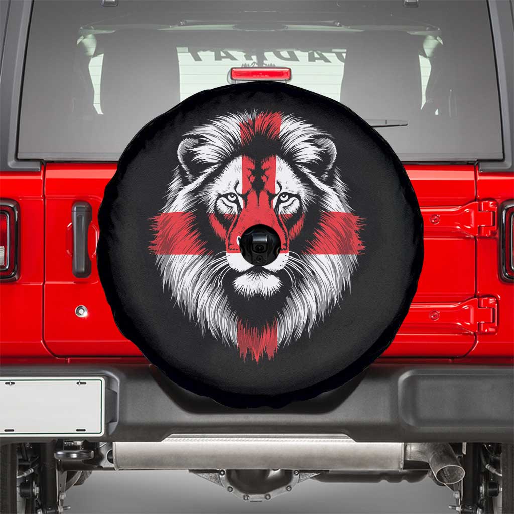 Majestic England Lion Face Graphic Spare Tire Cover Patriotic St. Georges Cross British Pride Heritage