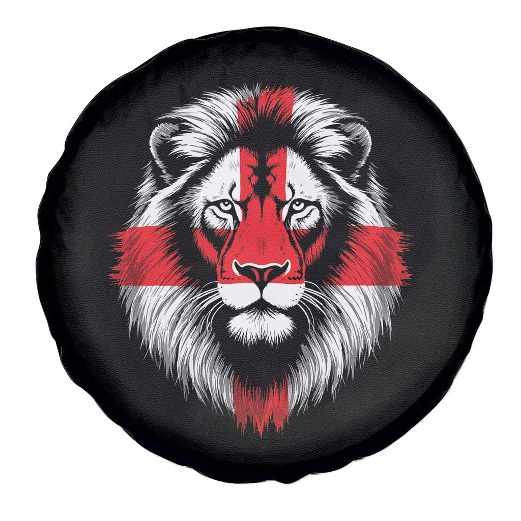 Majestic England Lion Face Graphic Spare Tire Cover Patriotic St. Georges Cross British Pride Heritage