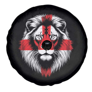 Majestic England Lion Face Graphic Spare Tire Cover Patriotic St. Georges Cross British Pride Heritage