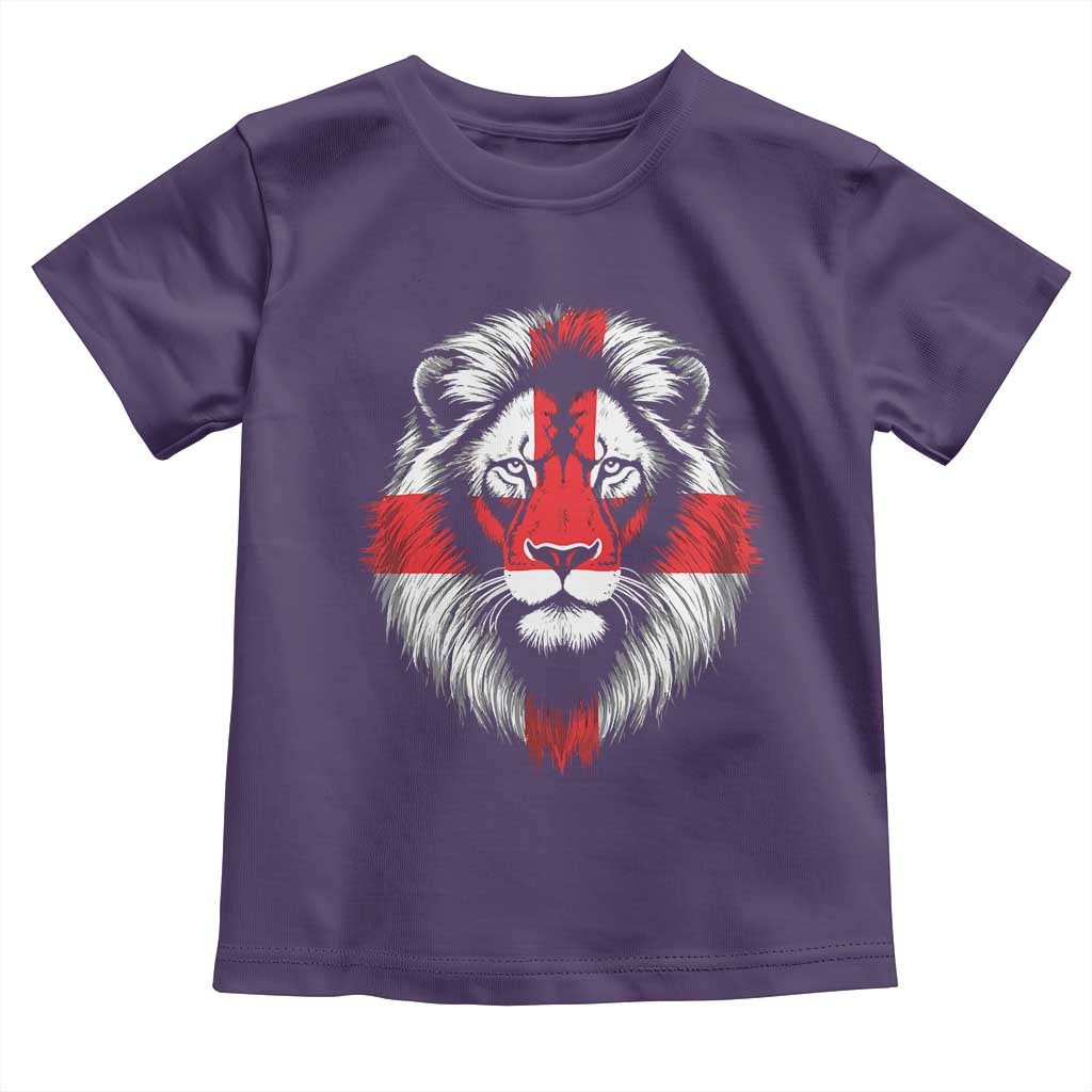 Majestic England Lion Face Graphic Toddler T Shirt Patriotic St. Georges Cross British Pride Heritage
